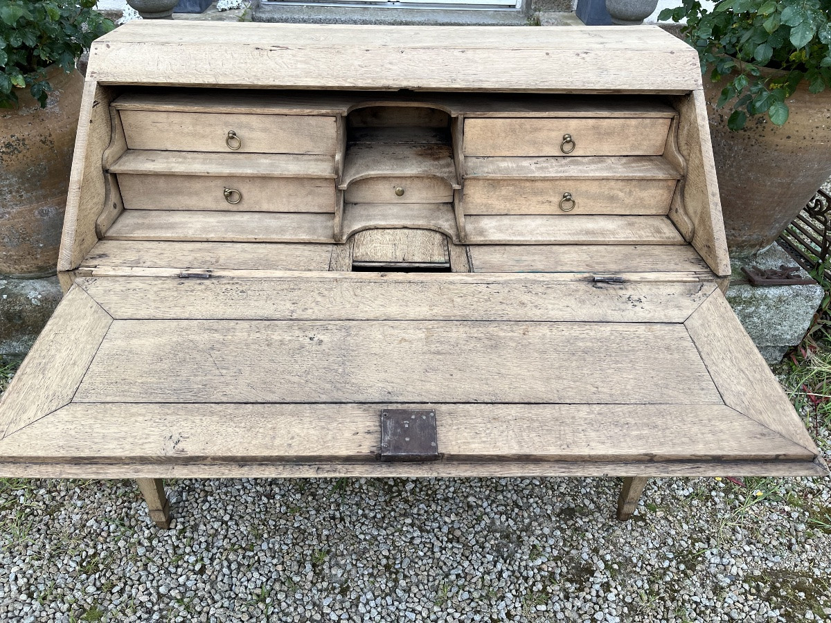 Louis XVI Period Sloping Desk In Natural Oak-photo-4