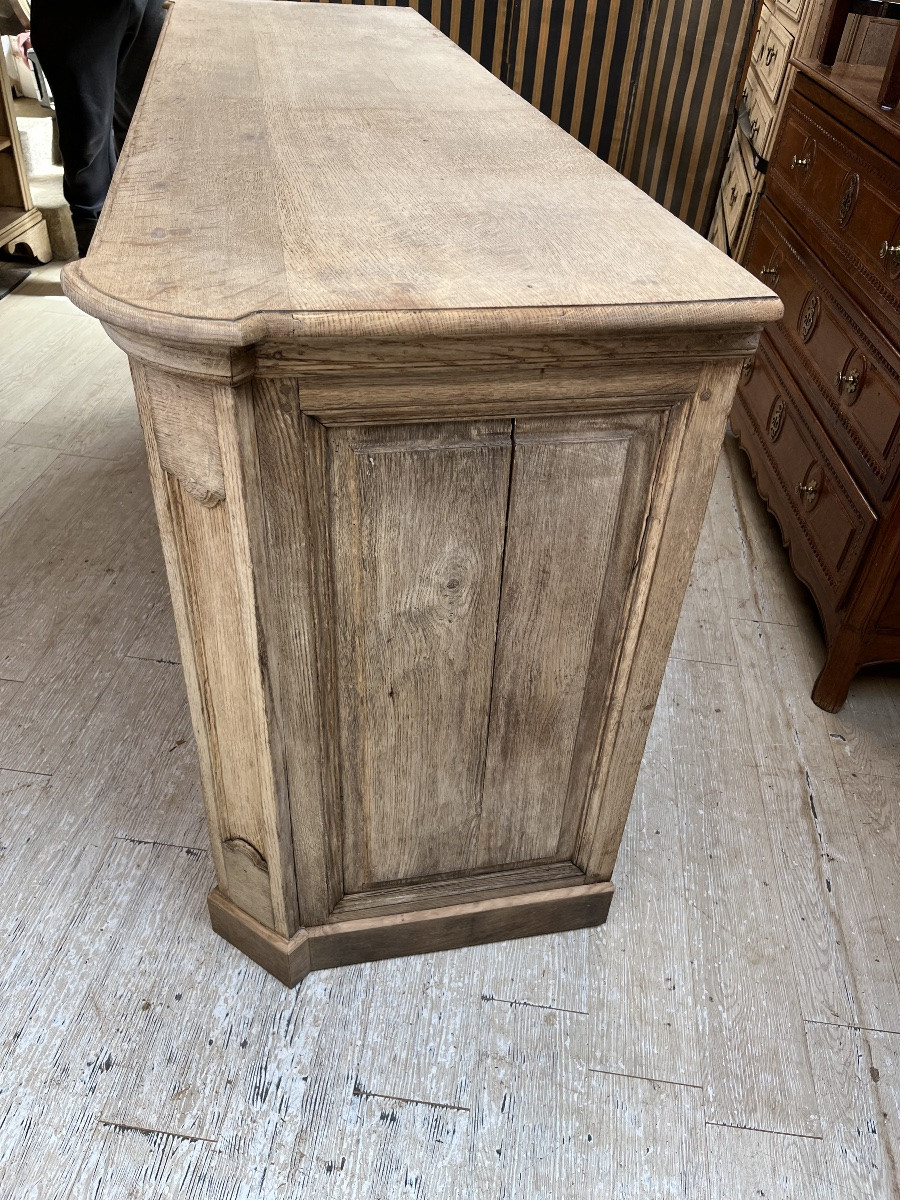 Louis XIV Style 18th Century Sideboard In Natural Oak-photo-3