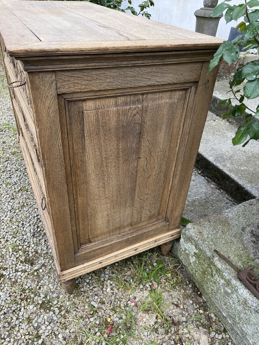 Louis XVI Period Liégeoise Chest Of Drawers In Natural Oak-photo-3