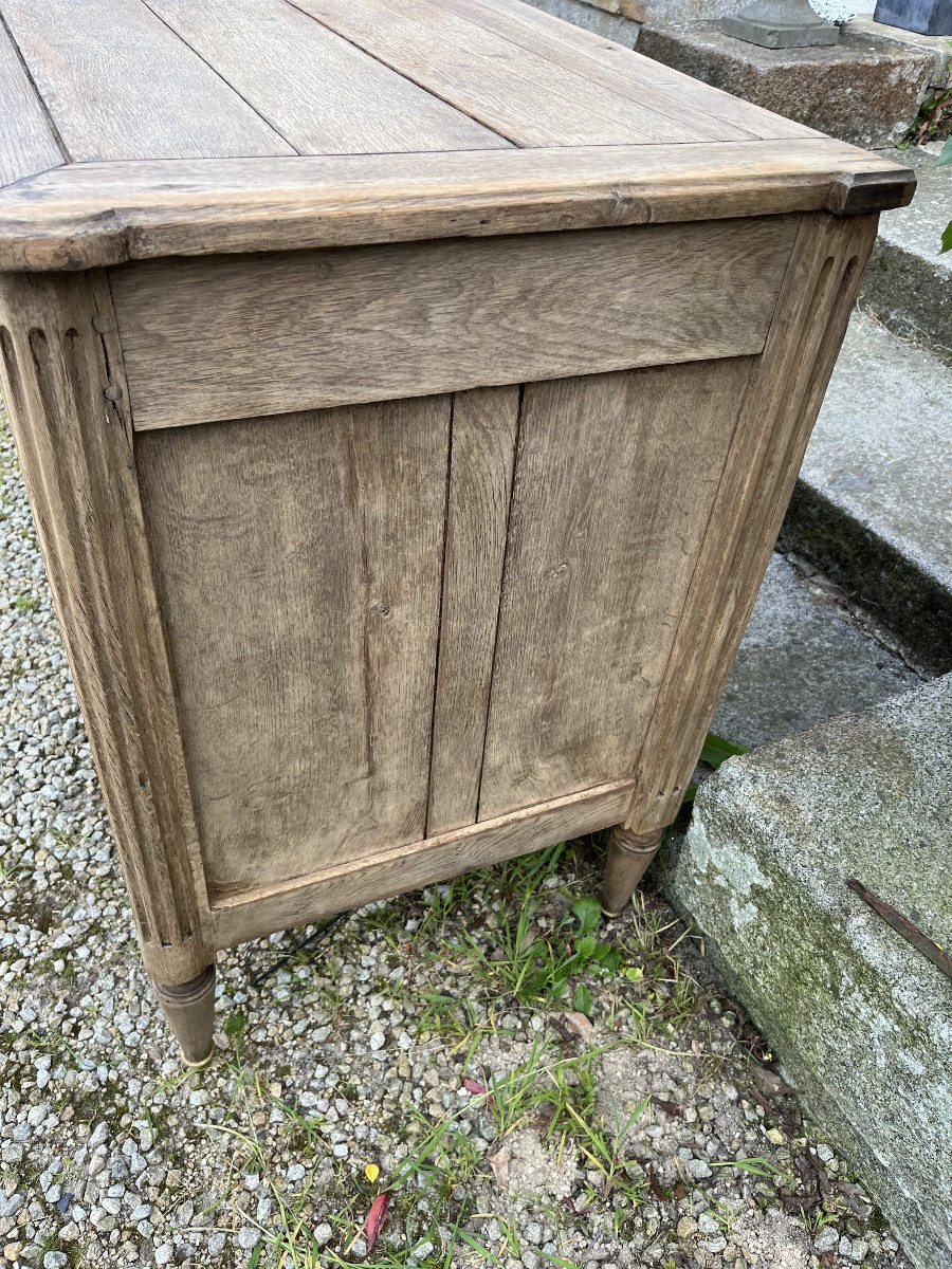 Commode d’époque Louis XVI en chêne naturel -photo-2