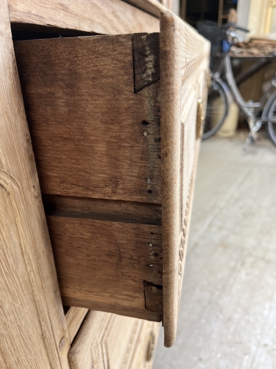 Commode en chêne naturel du XVIIIe-photo-4