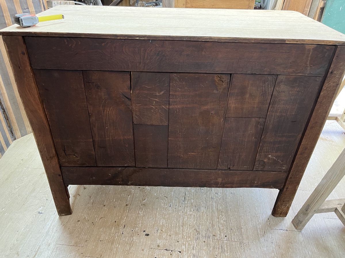 Commode en chêne naturel du XVIIIe-photo-5