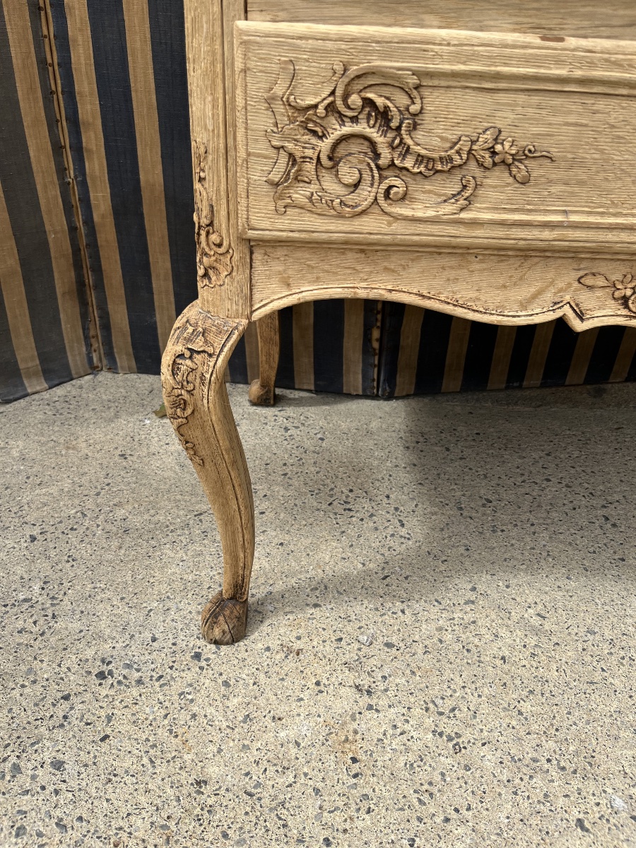 19th-century Louis XV-style Sloped-top Desk In Natural Oak -photo-3