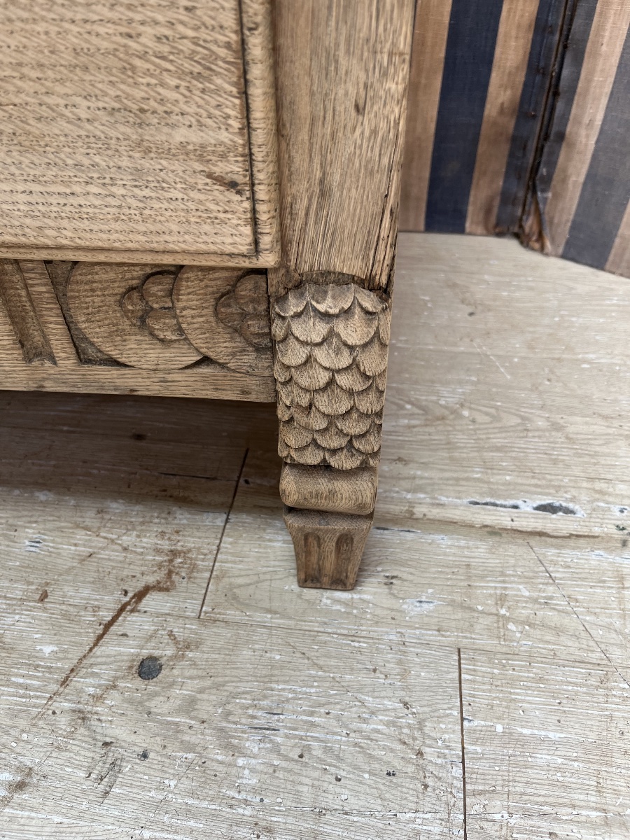 19th-century Louis XVI-style Chest Of Drawers In Natural Oak -photo-2