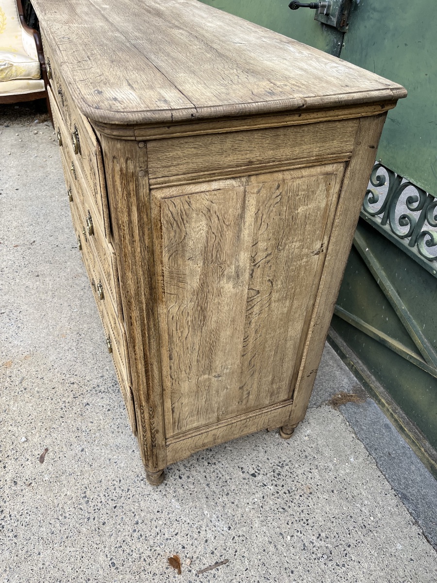 Louis XVI-era Liège Chest Of Drawers In Natural Oak -photo-2