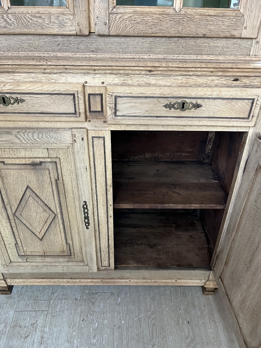 Early 19th-century Display Cabinet In Natural Oak-photo-1