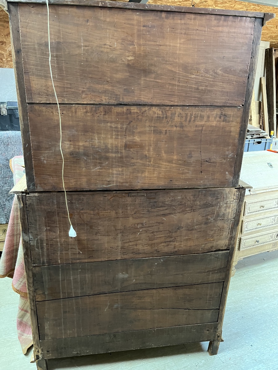 Early 19th-century Display Cabinet In Natural Oak-photo-3
