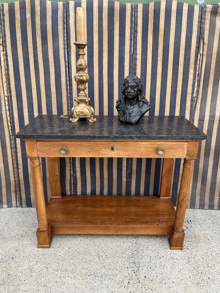 Console d’époque Empire en noyer 