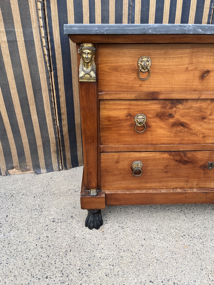 Commode d’époque Retour d’Egypte en merisier-photo-3