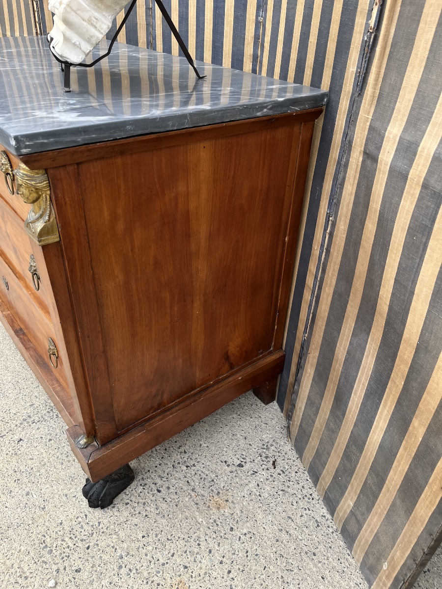 Commode d’époque Retour d’Egypte en merisier-photo-1