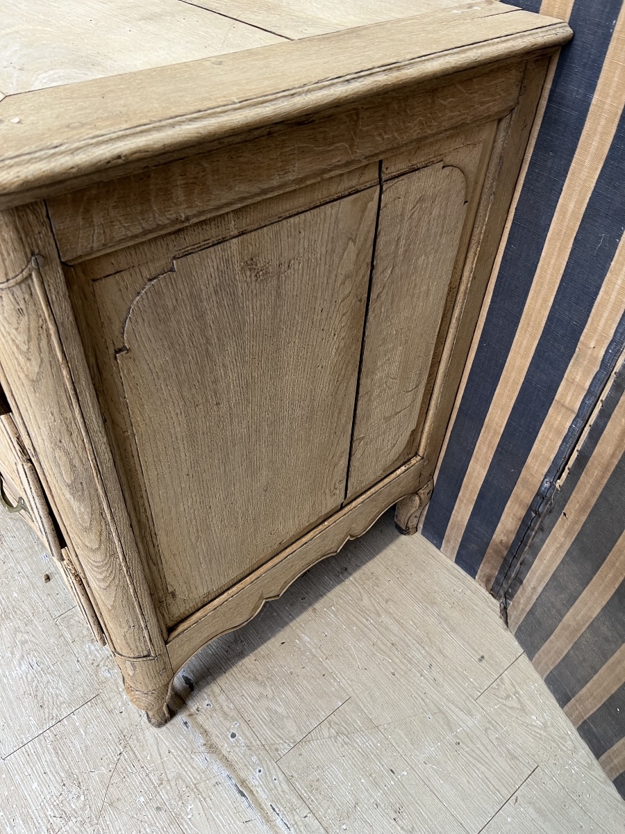 Antique Louis XV-style Chest Of Drawers In Natural Oak -photo-6