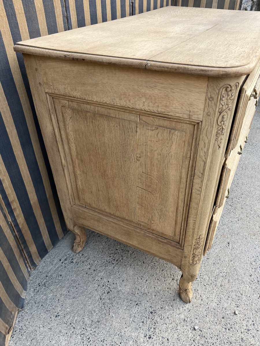 Late 18th-century Regency-style Chest Of Drawers In Natural Oak -photo-3