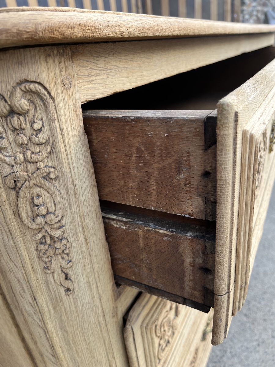 Late 18th-century Regency-style Chest Of Drawers In Natural Oak -photo-4