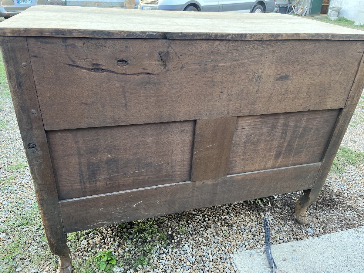 Late 18th-century Regency-style Chest Of Drawers In Natural Oak -photo-2