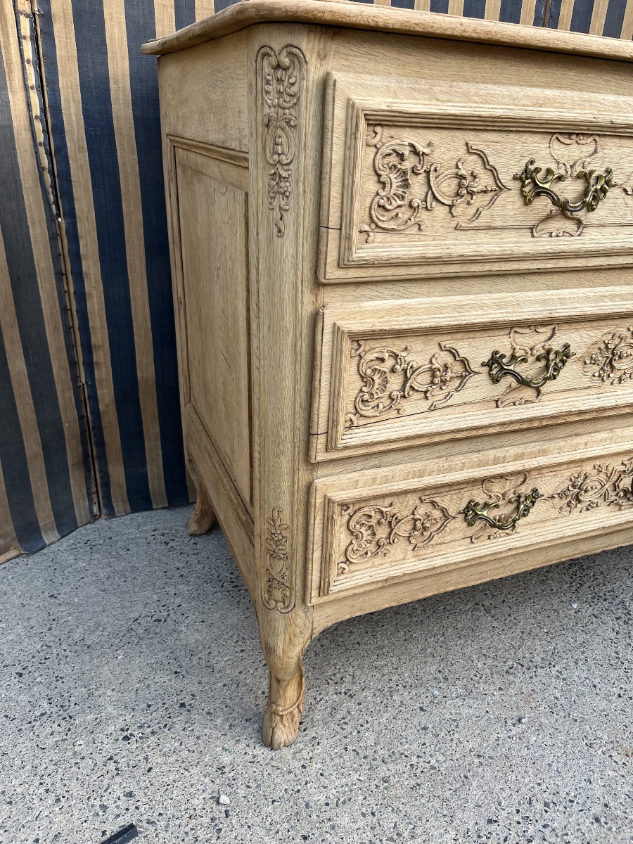 Late 18th-century Regency-style Chest Of Drawers In Natural Oak -photo-4