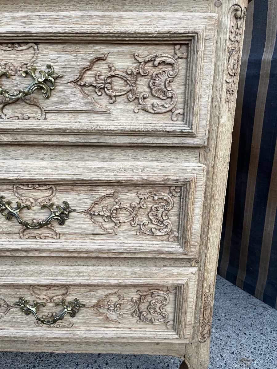 Late 18th-century Regency-style Chest Of Drawers In Natural Oak -photo-5