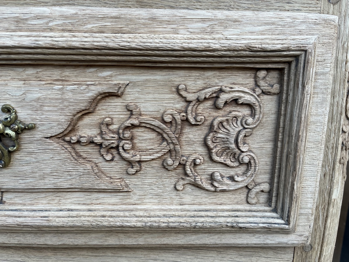 Late 18th-century Regency-style Chest Of Drawers In Natural Oak -photo-6