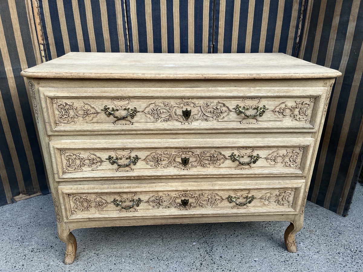 Late 18th-century Regency-style Chest Of Drawers In Natural Oak 