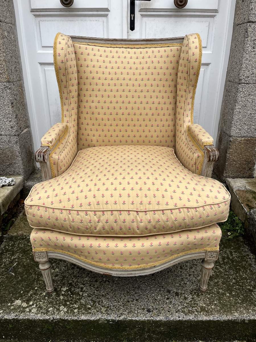 Bergère d’époque Louis XVI laquée 