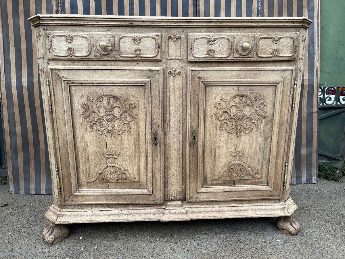 Buffet Liégeois du XVIIIe en chêne naturel 