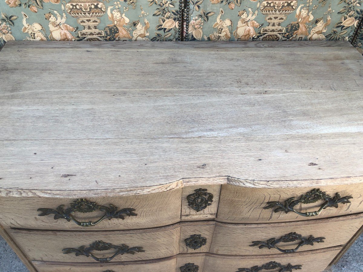Commode d'époque Louis XV En Chêne Naturel-photo-5