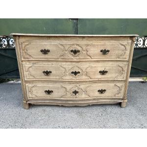 Commode de style Louis XIV du XVIIIe en chêne naturel 