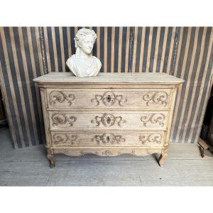 Liège Louis XV Chest Of Drawers In Natural Oak 