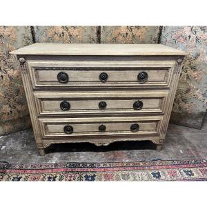 Commode d’époque Louis XVI en chêne naturel 