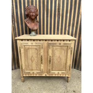 Small Louis XVI Style Sideboard In Natural Oak 