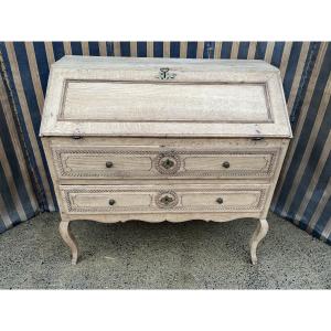 Late 18th-century Natural Oak Slant-front Desk 
