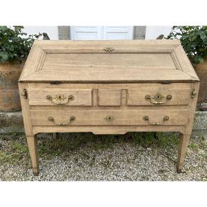 Louis XVI Period Sloping Desk In Natural Oak