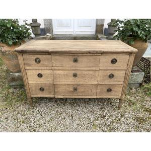 Commode d’époque Louis XVI en chêne naturel