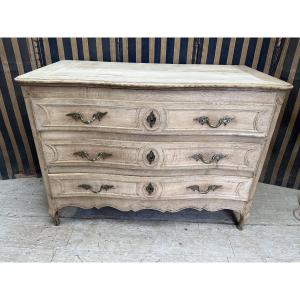 Antique Louis XV-style Chest Of Drawers In Natural Oak