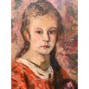 Portrait d'Une Jeune Fille Vers 1950  Hsp de R DUBOIS