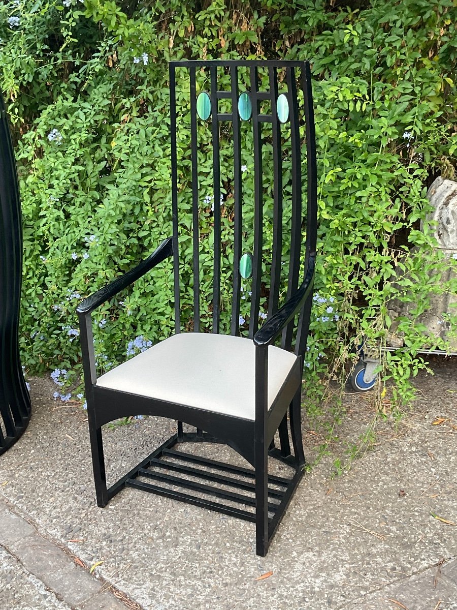 Paire De Fauteuils De Charles Rennie Mackintosh -photo-7