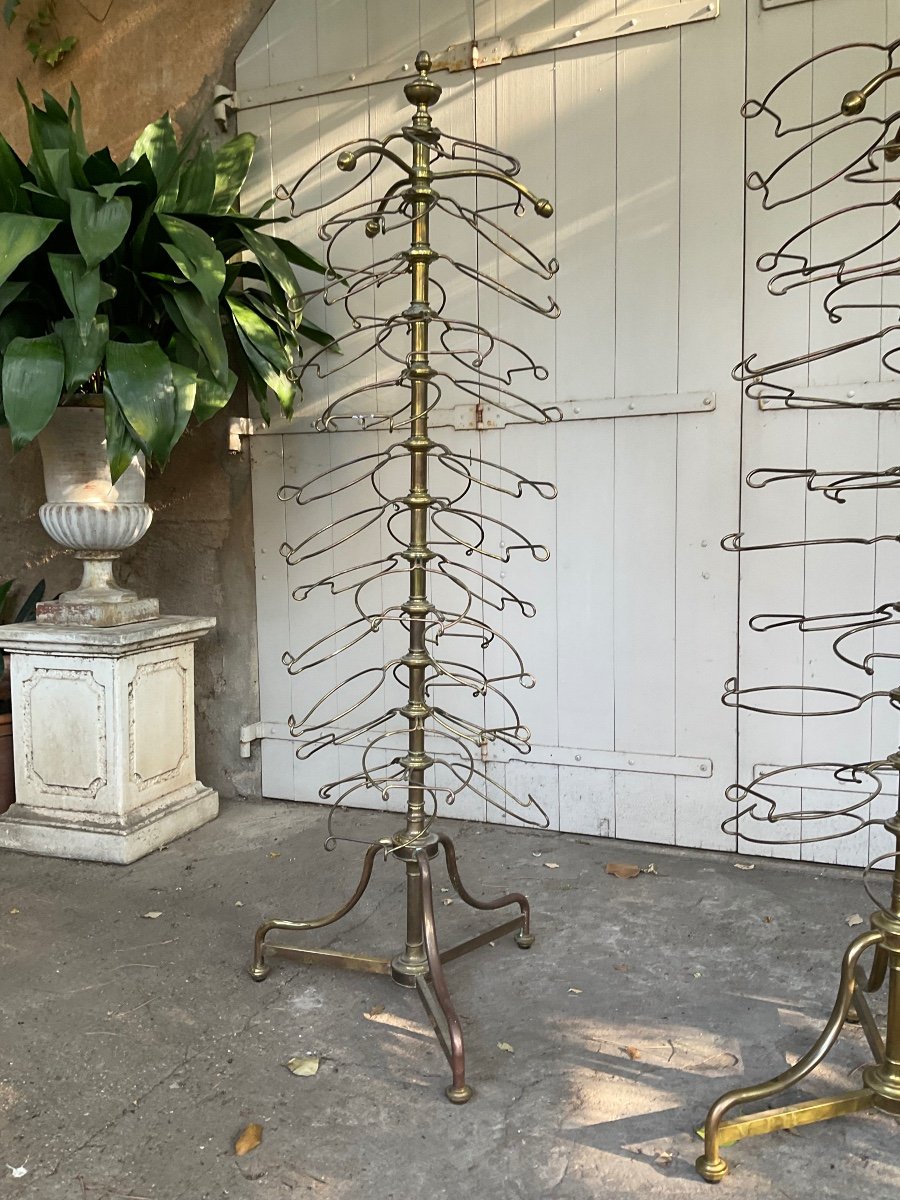 Pair Of Brass Plate Holders Early 20th Century-photo-5
