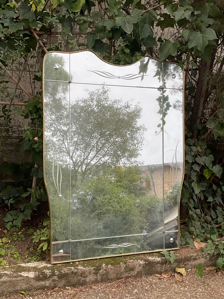 Large 1950 Bubble Mirror-photo-4