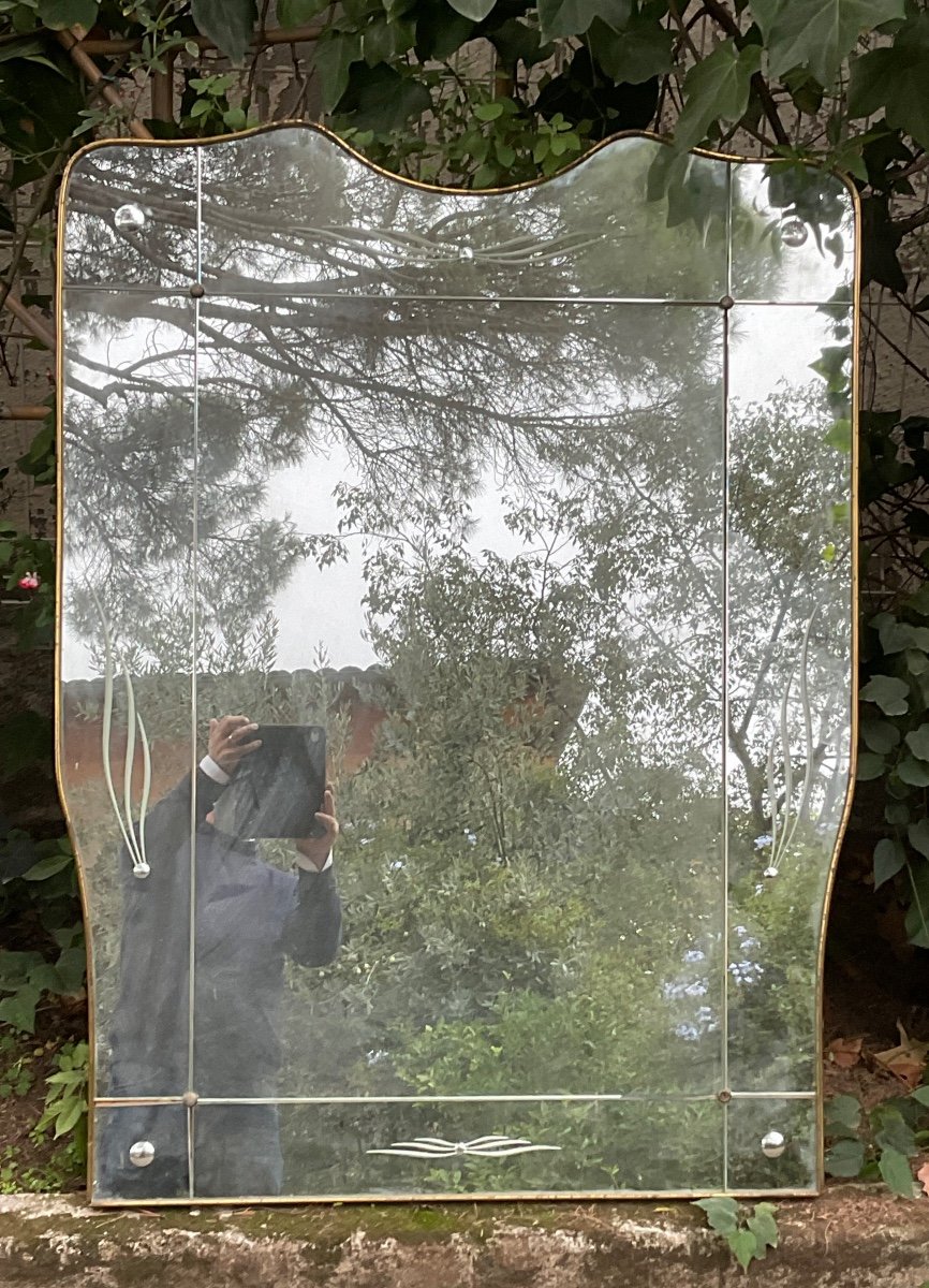 Large 1950 Bubble Mirror