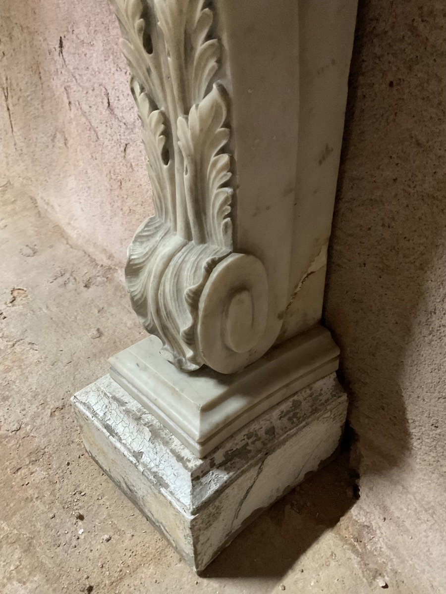 Marble Castle Console Around 1870/80-photo-5