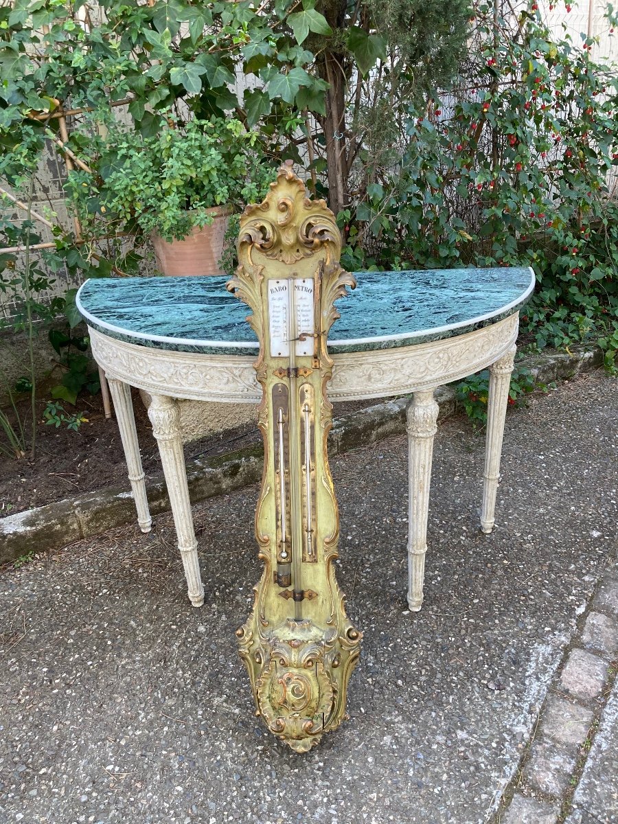 Paire De Consoles Italiennes Louis XVI Fin XIX éme Début XX éme -photo-2