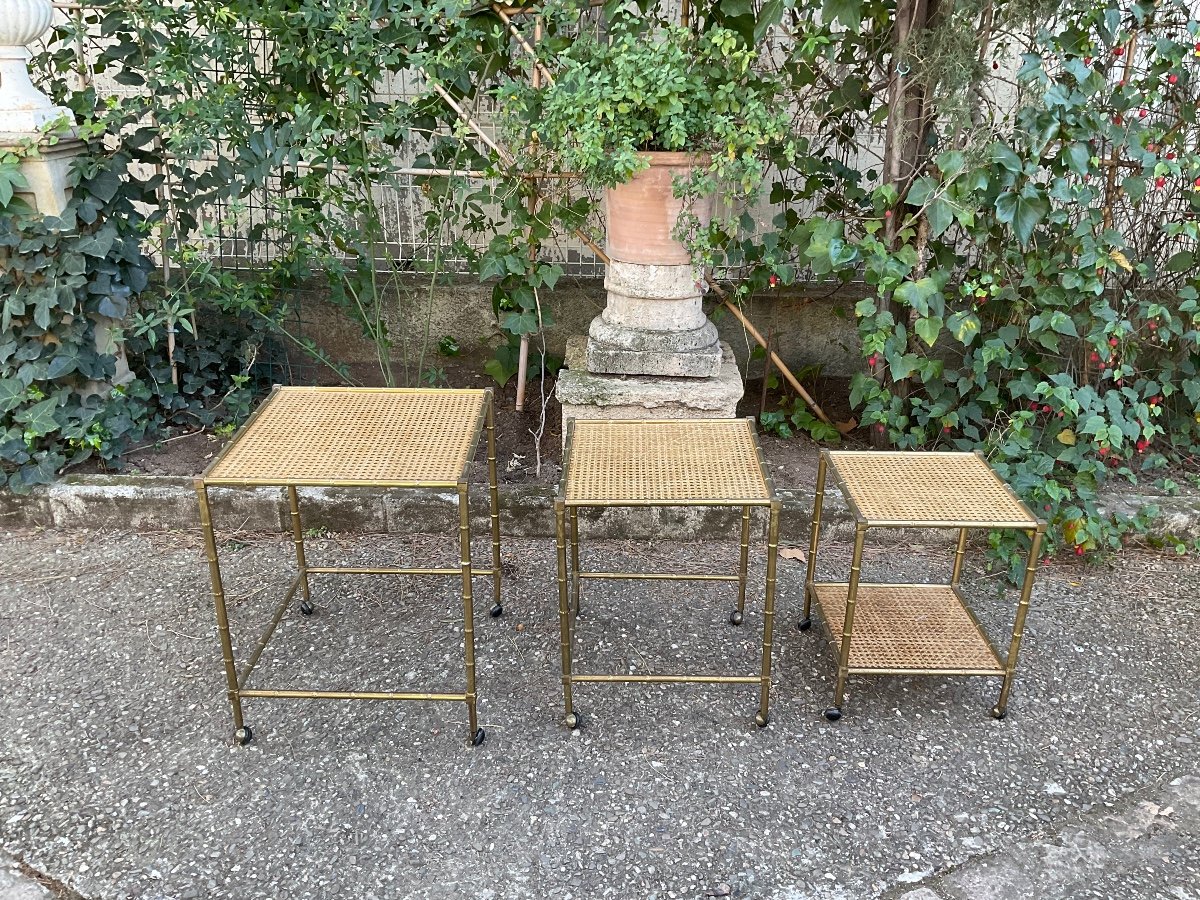 Tables Gigognes Vers 1960/70 style Bagues -photo-4