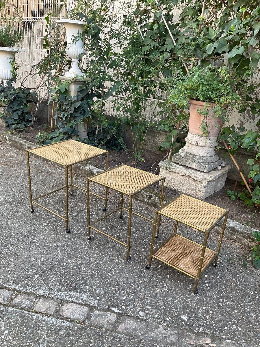 Tables Gigognes Vers 1960/70 style Bagues -photo-4