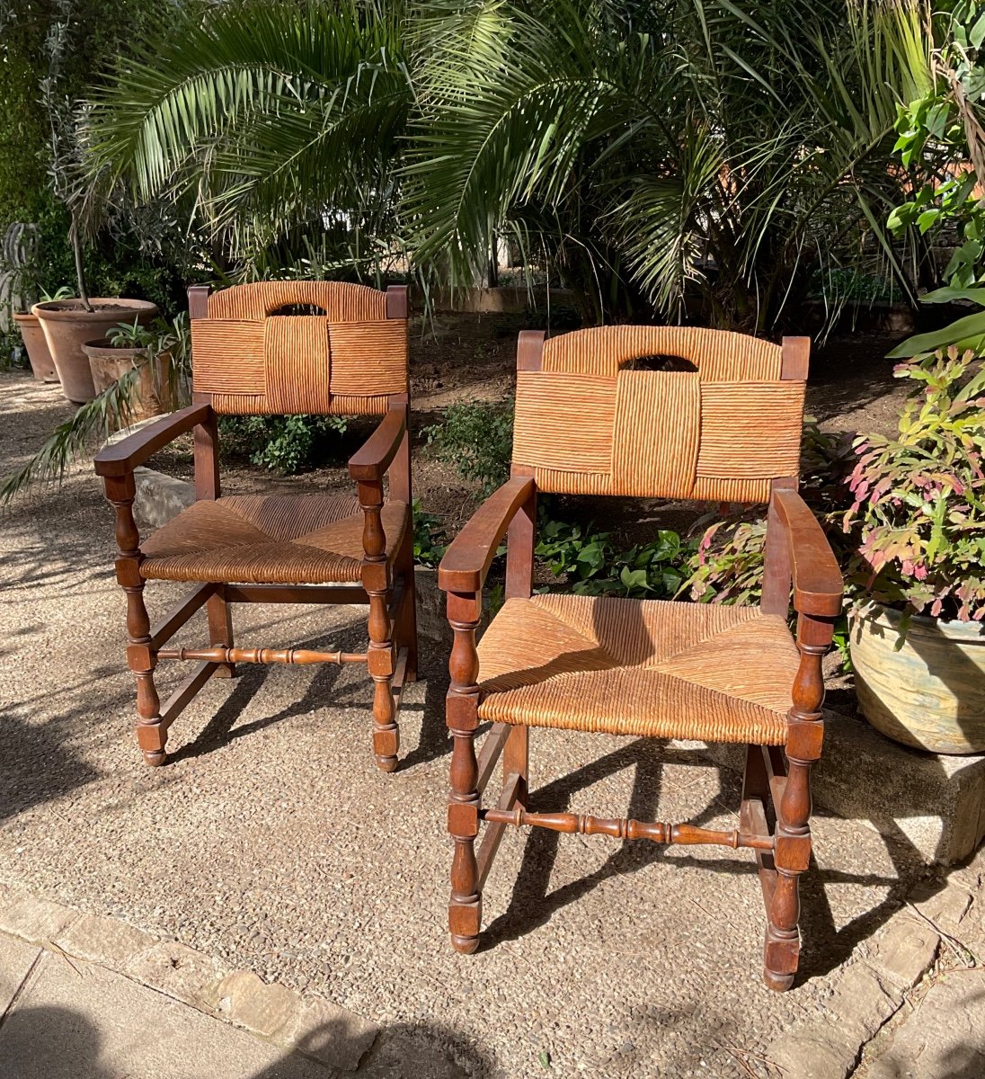 Pair Of Armchairs By Charles Dudouyt