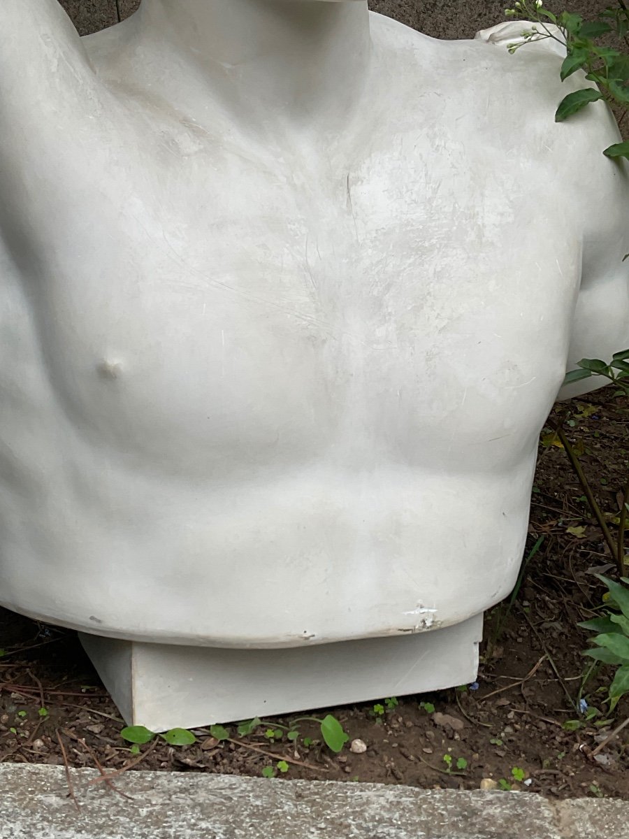 Large Plaster Bust Of Hermes From The First Part Of The 20th Century -photo-4