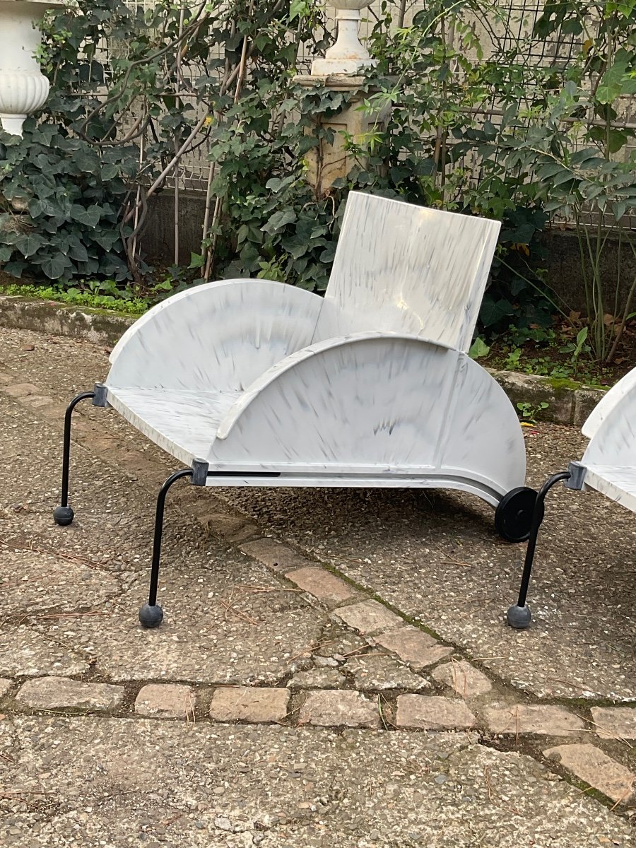 Pair Of Armchairs By Anna Castelli Ferrieri 1980-photo-5