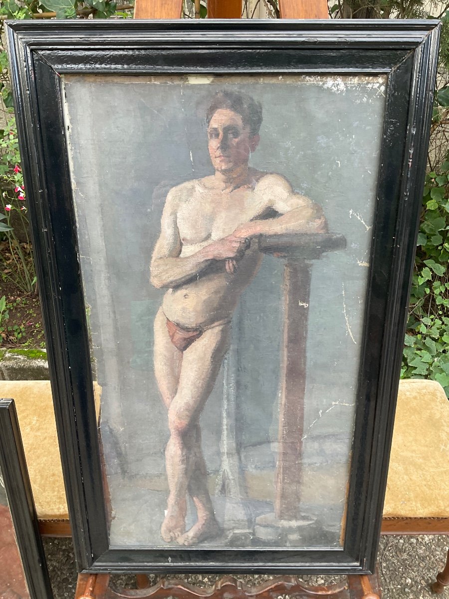 Paire De Nus Académiques Signés Frédéric Vander Linden 1875-photo-2