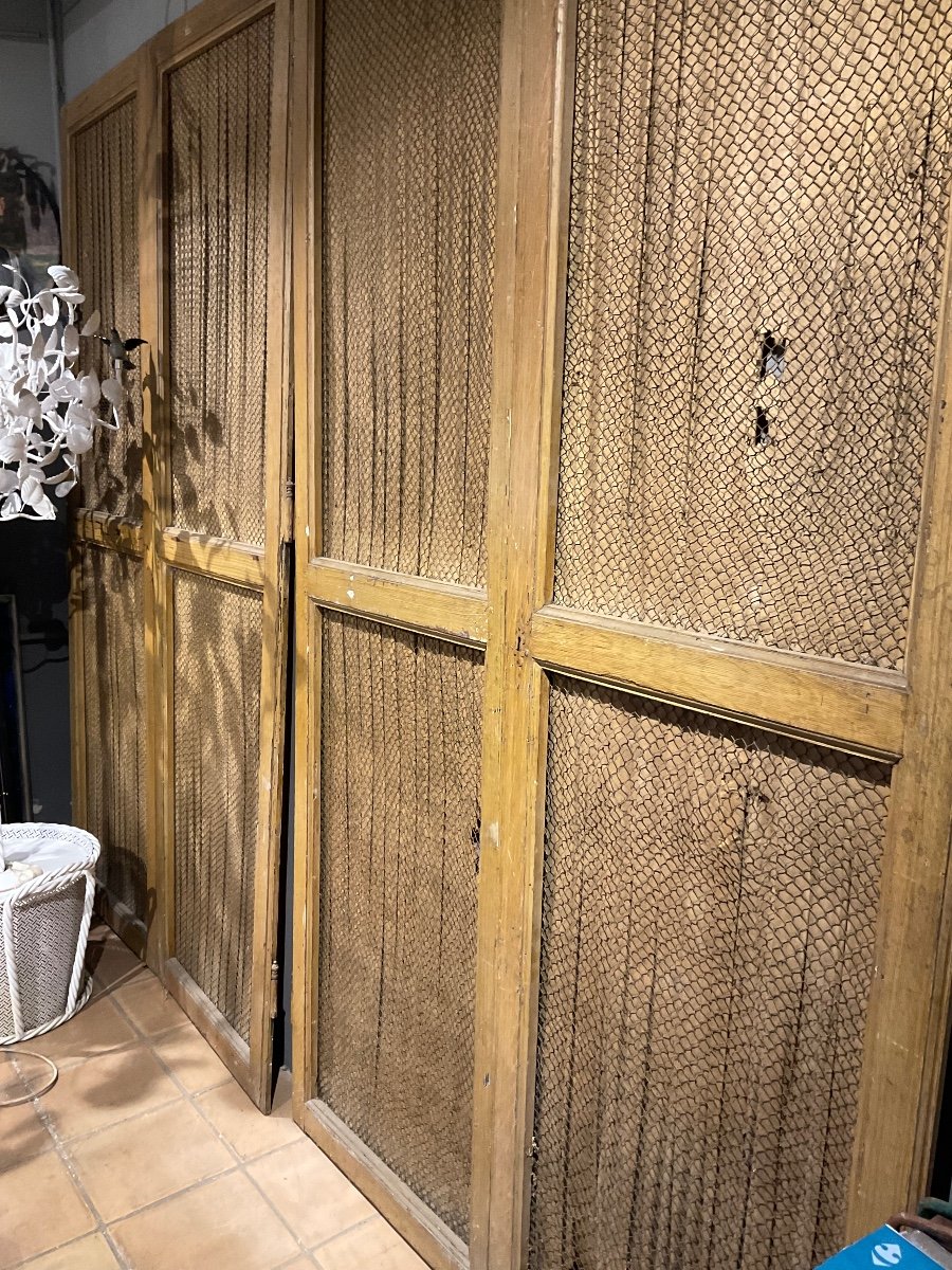 Woodwork Including 2 Pairs Of 18th Century Lattice Library Doors -photo-2