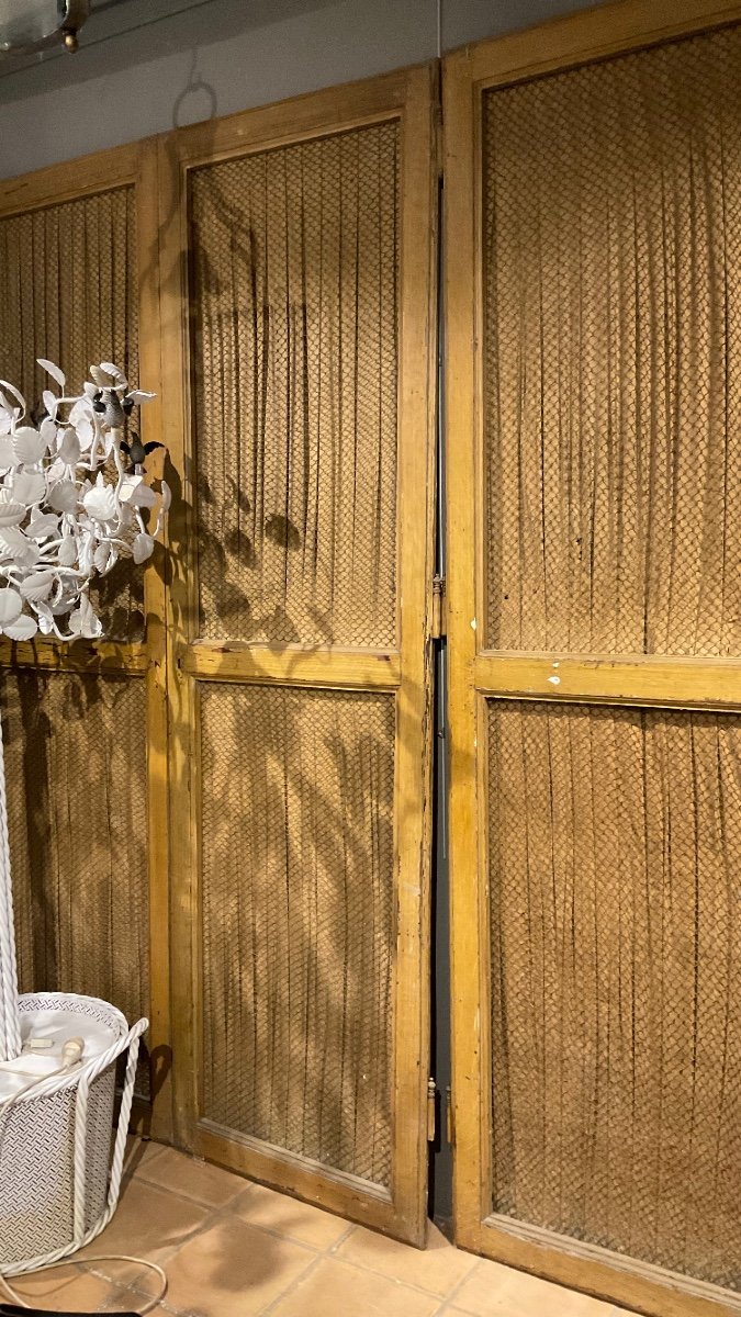 Woodwork Including 2 Pairs Of 18th Century Lattice Library Doors -photo-2