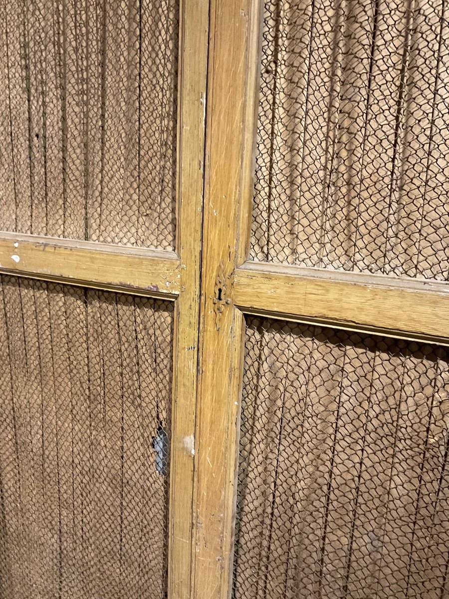Woodwork Including 2 Pairs Of 18th Century Lattice Library Doors -photo-6