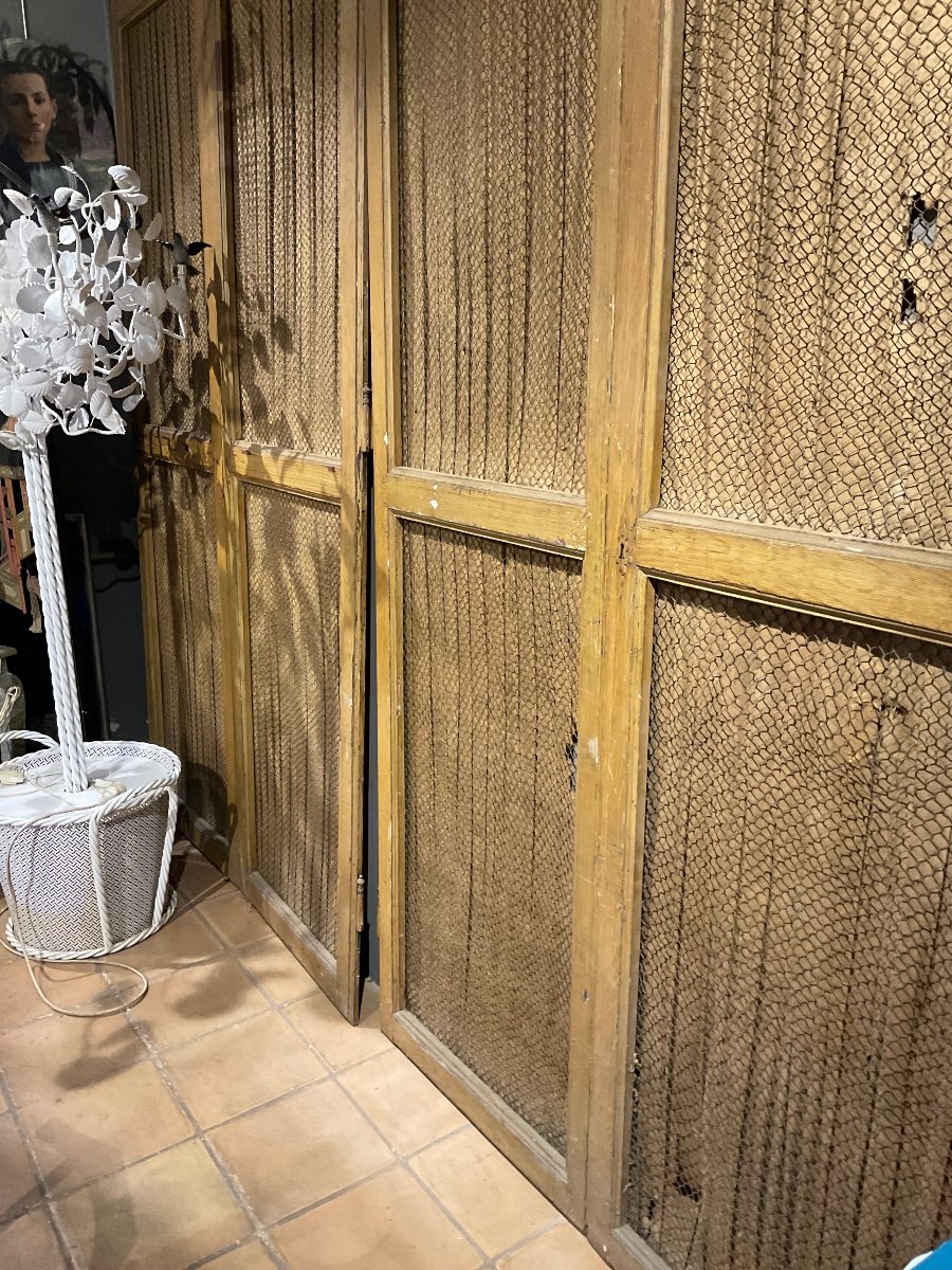 Woodwork Including 2 Pairs Of 18th Century Lattice Library Doors -photo-7